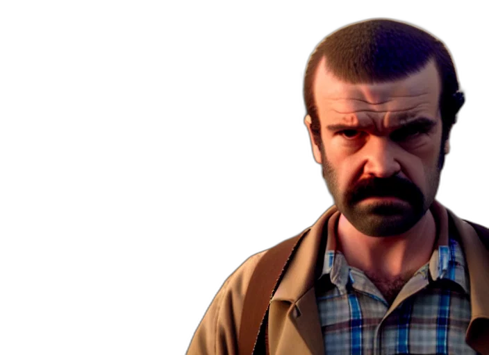 face, jacket, staff, 3d render, concept art, photorealistic, cartoon, film transparent PNG cut-out