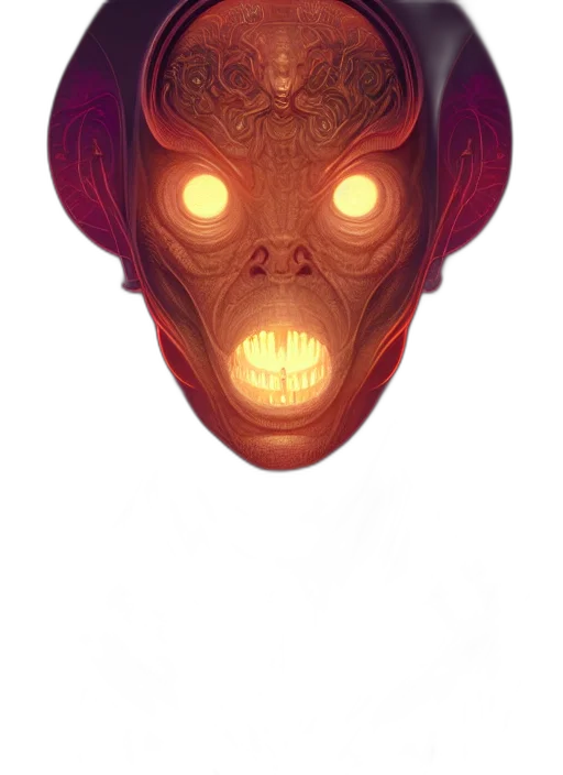 mask, face, creature, robot, concept art, 3d render, comic book art, fantasy art transparent PNG cut-out