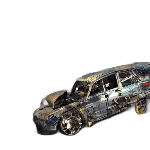 car, weapon, concept art, 3d render, photorealistic, pixel art, outer space, scrap transparent PNG cut-out