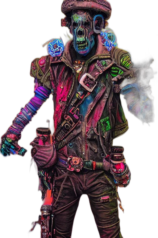 jacket, mask, face, robot transparent PNG cut-out