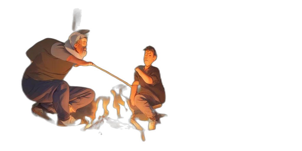 staff, concept art, fire, underwater transparent PNG cut-out