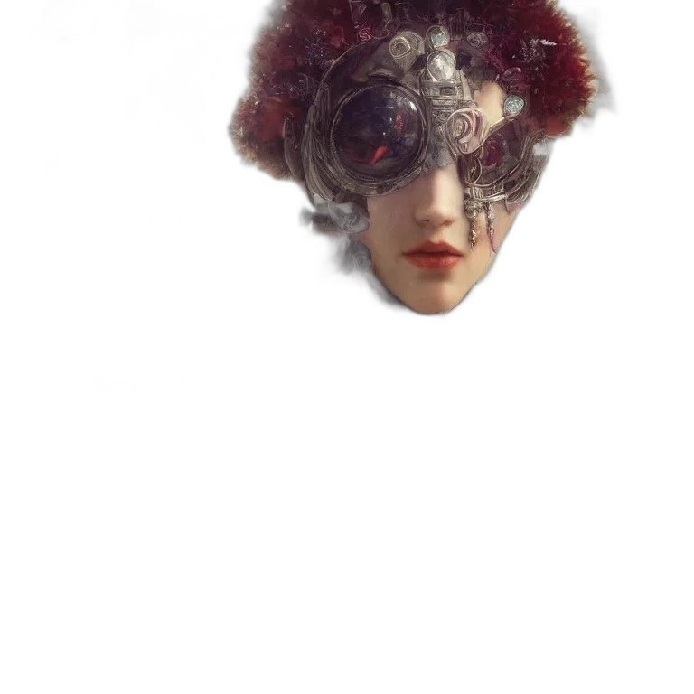 mask, face, creature, crown transparent PNG cut-out