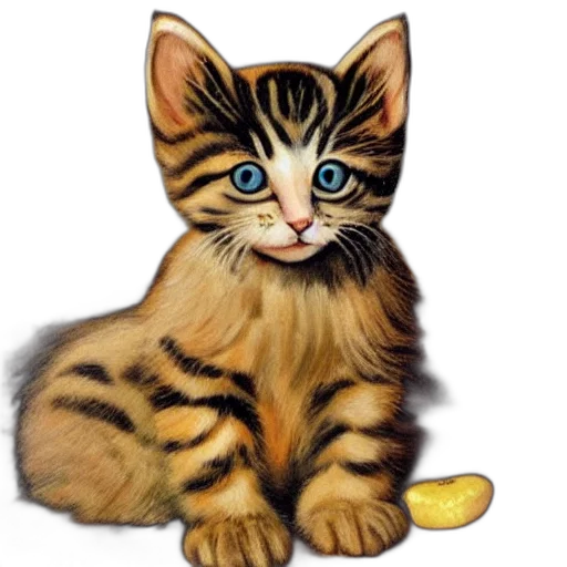 animal, photorealistic, oil painting, watercolor transparent PNG cut-out