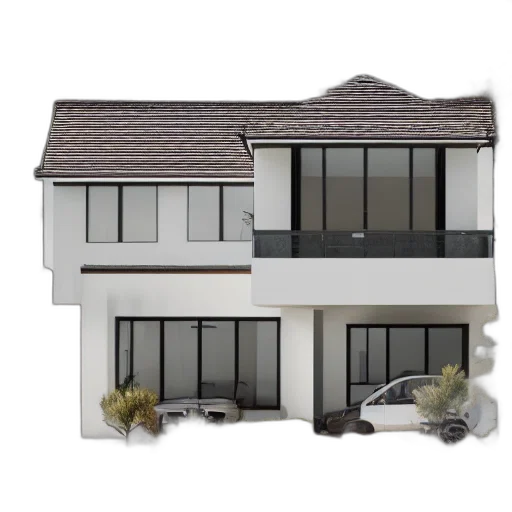 building, 3d render, photorealistic, concept art, stunning, modern, house, render transparent PNG cut-out