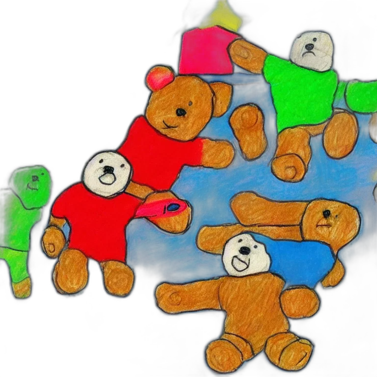 concept art, 3d render, children, crayon transparent PNG cut-out