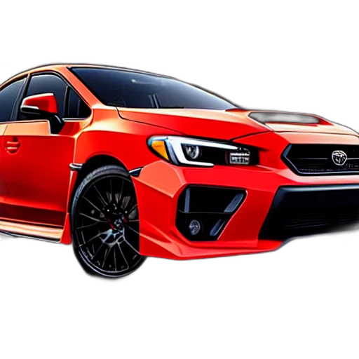 car, 3d render, photorealistic, wrx transparent PNG cut-out