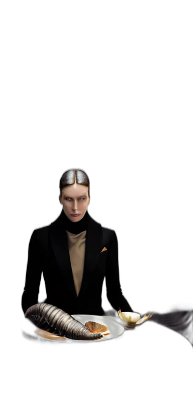 robot, jewelry, jacket, staff, concept art, 3d render, cyberpunk, photorealistic transparent PNG cut-out