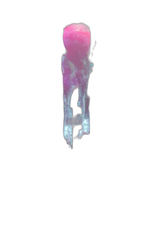 robot, staff, sword, creature, vaporwave, 3d render, concept art, pixel art transparent PNG cut-out