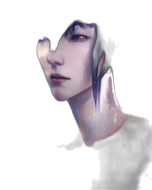 face, robot, mask, creature, fantasy art, concept art, photorealistic, watercolor transparent PNG cut-out