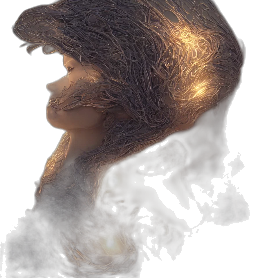 hair, mask, face, crown transparent PNG cut-out
