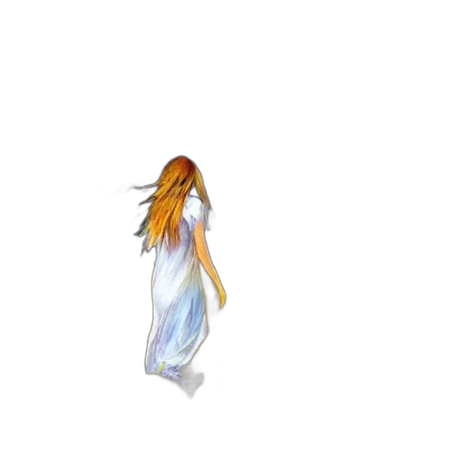 dress, hair, staff, creature, pixel art, concept art, fantasy art, 3d render transparent PNG cut-out