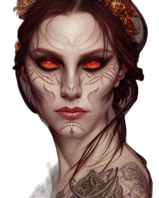 face, mask, fantasy art, concept art transparent PNG cut-out