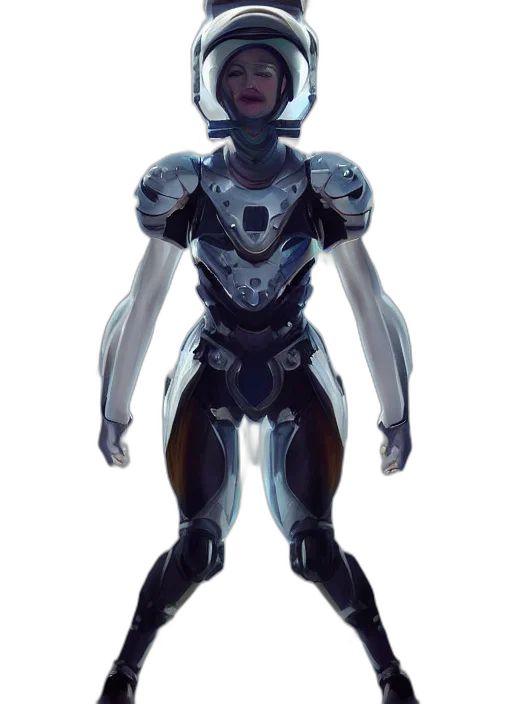 robot, concept art, comic book art, 3d render, cyberpunk, blue, monochrome, dark transparent PNG cut-out