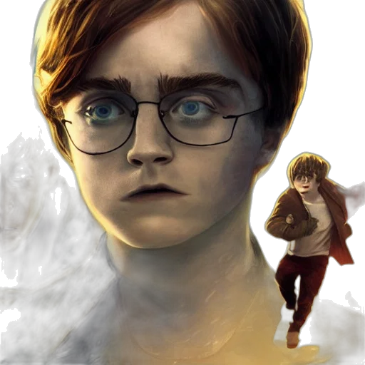 face, comic book art, concept art, photorealistic transparent PNG cut-out