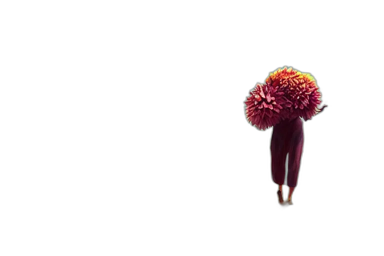 flower, umbrella, hair, staff, 3d render, concept art, photorealistic, outer space transparent PNG cut-out