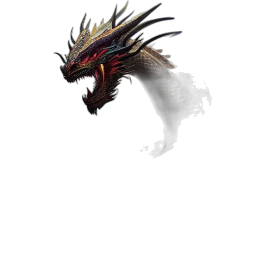 dragon, creature, animal, staff transparent PNG cut-out