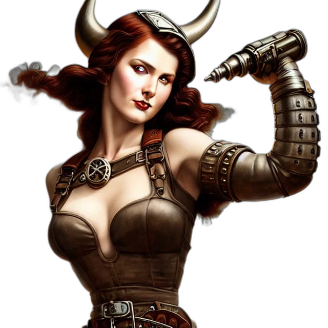 fantasy art, comic book art, concept art, photorealistic, dieselpunk, viking, artgerm, anne transparent PNG cut-out