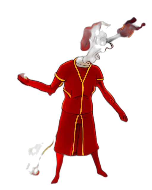 staff, dress, mask, creature, concept art, 3d render, cartoon, fantasy art transparent PNG cut-out