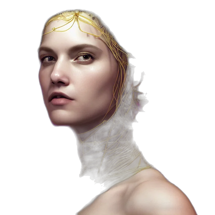 crown, face, mask, jewelry, fantasy art, concept art, photorealistic, 3d render transparent PNG cut-out