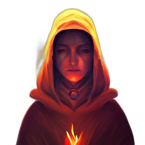 face, mask, jacket, staff, fantasy art, concept art, pixel art, comic book art transparent PNG cut-out