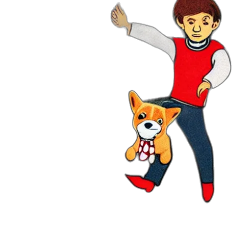 staff, animal, jacket, pixel art, cartoon, concept art, anime, book transparent PNG cut-out