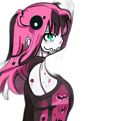 dress, robot, creature, mask, concept art, anime, cartoon, pixel art transparent PNG cut-out