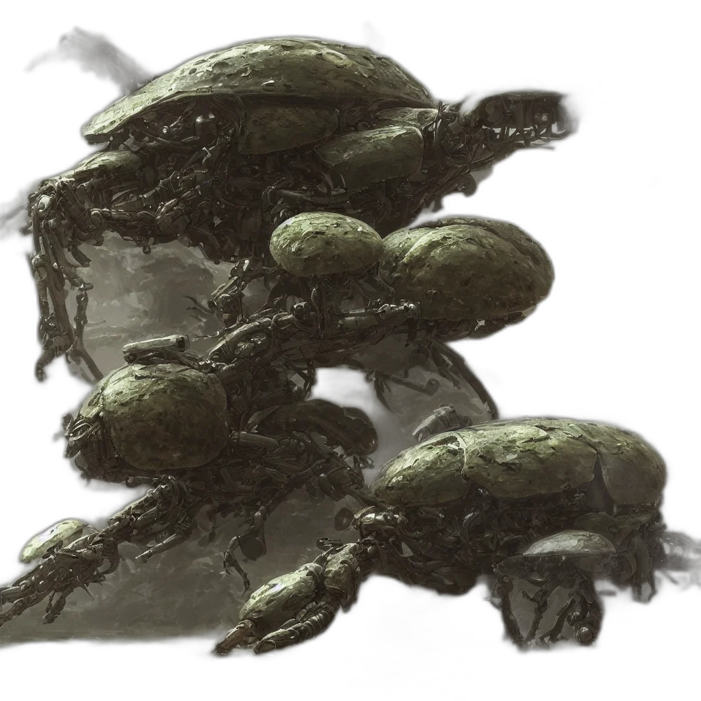 creature, dragon, robot, weapon, concept art, fantasy art, 3d render, photorealistic transparent PNG cut-out