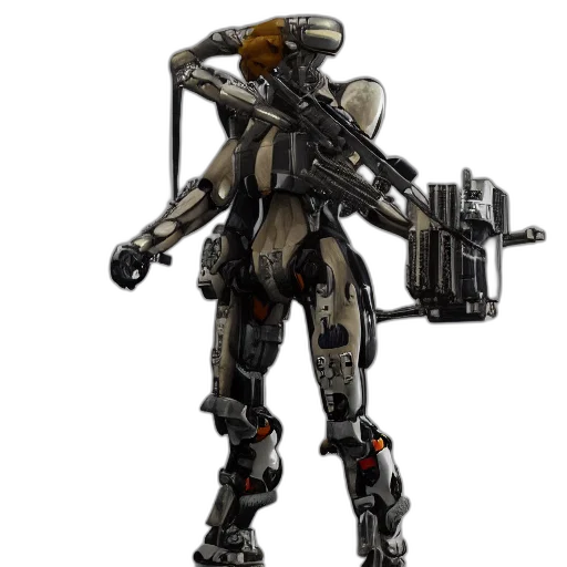 robot, weapon, staff, concept art transparent PNG cut-out