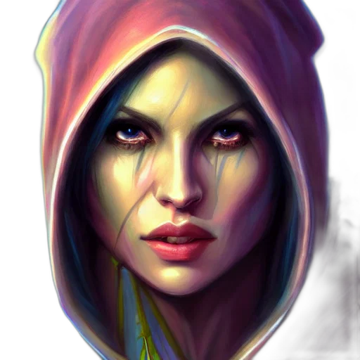 face, mask, fantasy art, concept art, comic book art, photorealistic, colorful, neon transparent PNG cut-out