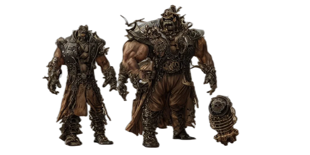 concept art, fantasy art, comic book art, 3d render transparent PNG cut-out