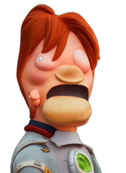 face, staff, 3d render, cartoon transparent PNG cut-out