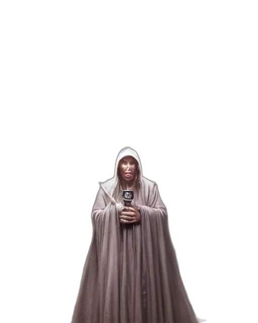 dress, jacket, robot, staff transparent PNG cut-out