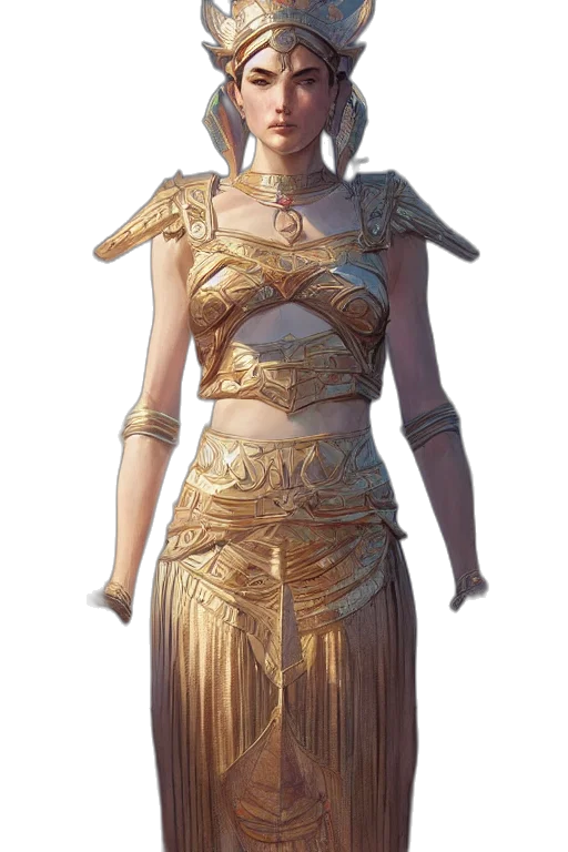 dress, staff, jewelry, sword transparent PNG cut-out