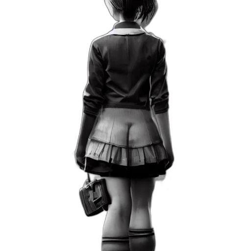 dress, jacket, robot, staff transparent PNG cut-out
