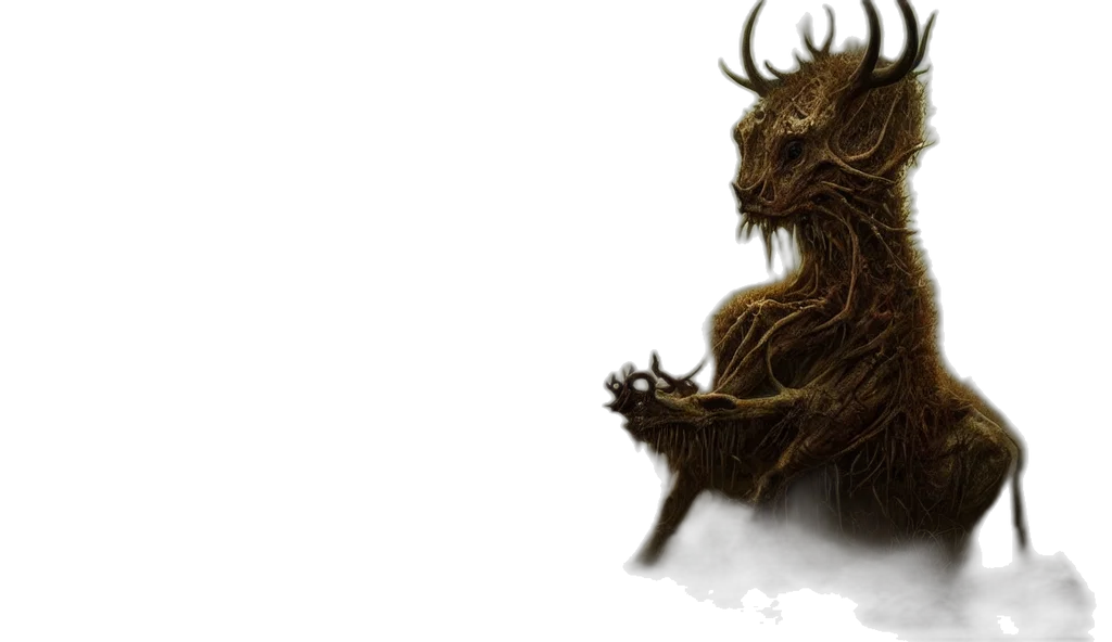 creature, animal, hair, dragon, concept art, fantasy art, photorealistic, 3d render transparent PNG cut-out