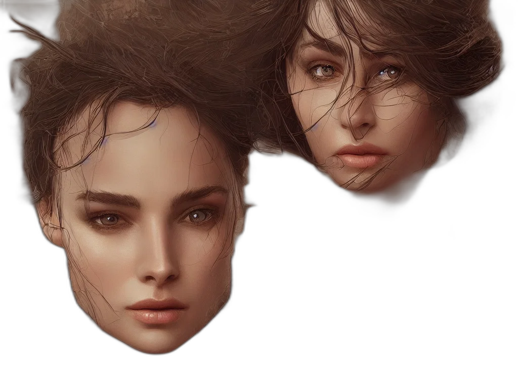 face, hair, crown, mask transparent PNG cut-out