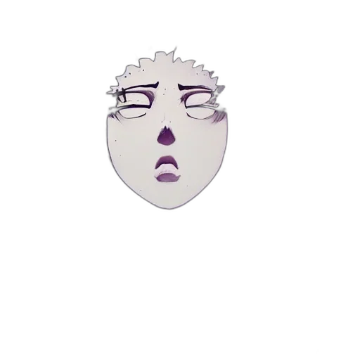 mask, face, creature, crown, cartoon, anime, vaporwave, pixel art transparent PNG cut-out