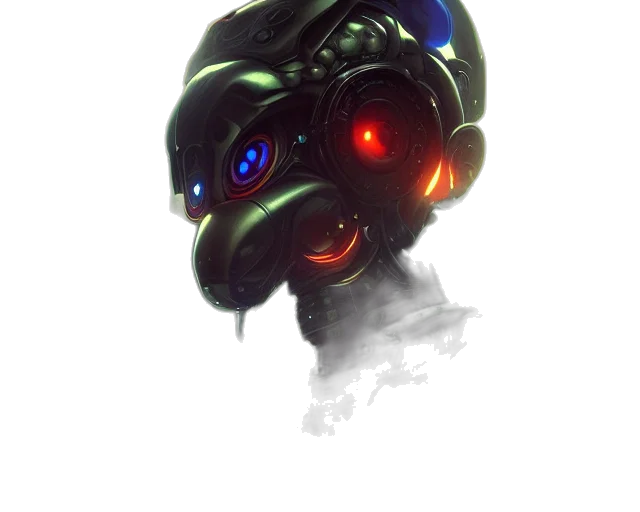 robot, mask, face, creature transparent PNG cut-out