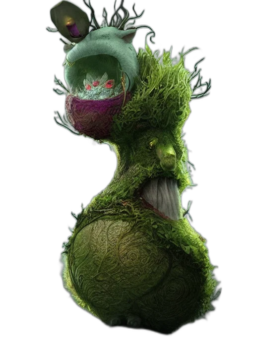 creature, tree, dress, crown transparent PNG cut-out