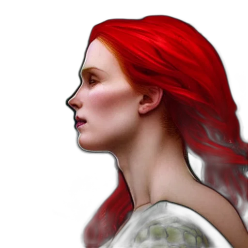 face, photorealistic, fantasy art, concept art, 3d render, outer space, red, beautiful transparent PNG cut-out
