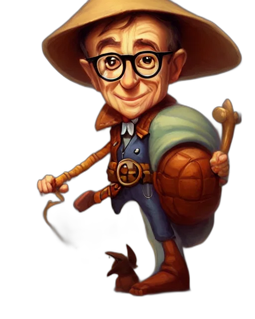 staff, concept art, fantasy art, cartoon, comic book art, cute, little, anthropomorphic transparent PNG cut-out