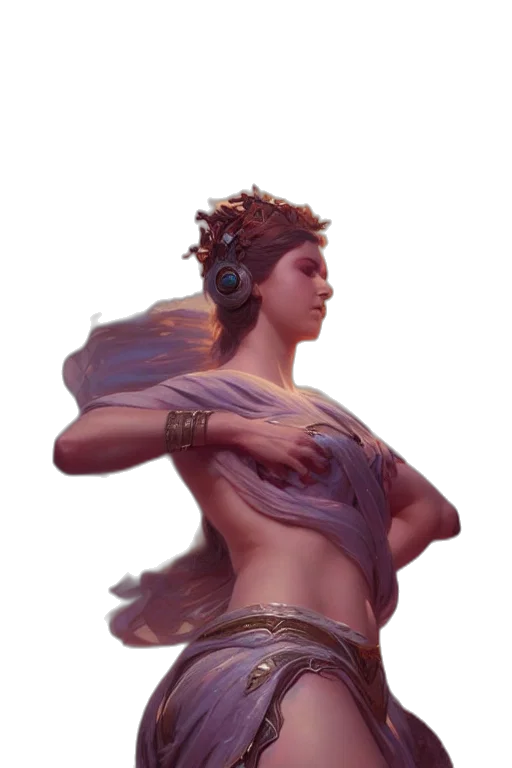 crown, dress, jewelry, staff, concept art, fantasy art, pixel art, 3d render transparent PNG cut-out