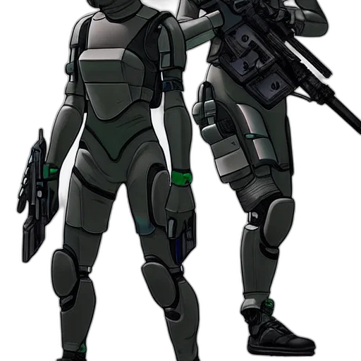 robot, weapon, concept art, pixel art transparent PNG cut-out