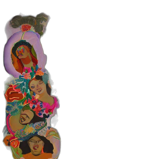 jewelry, crown, staff, mask, 3d render, various, disembodied, heads transparent PNG cut-out