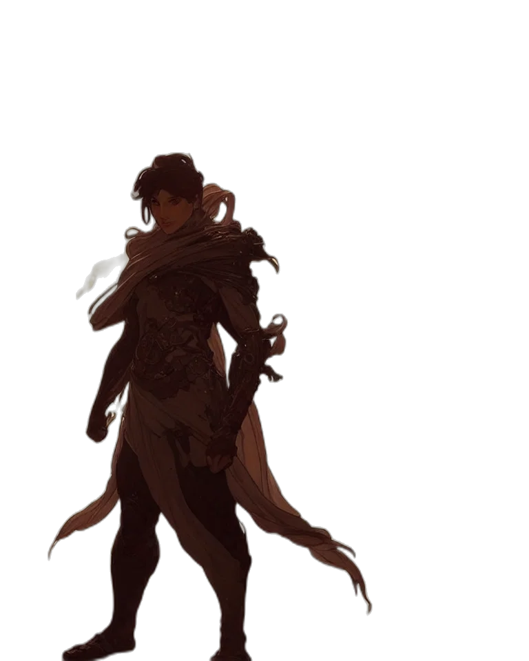 creature, staff, weapon, mask transparent PNG cut-out