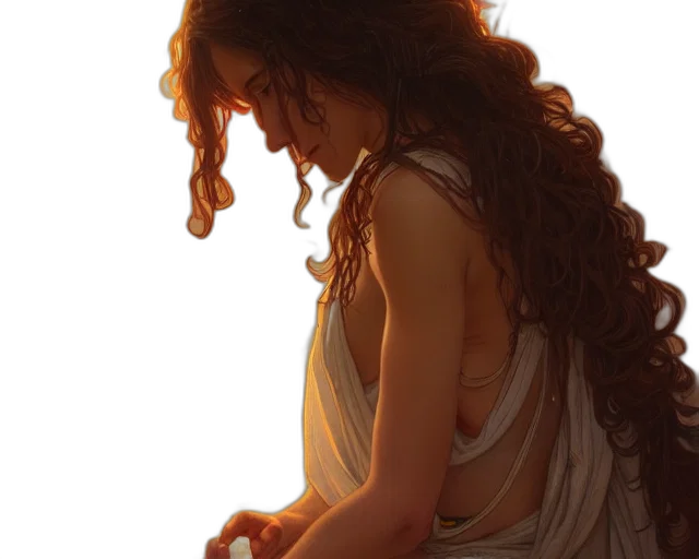 dress, jewelry, hair, crown, photorealistic, oil painting, fantasy art, concept art transparent PNG cut-out