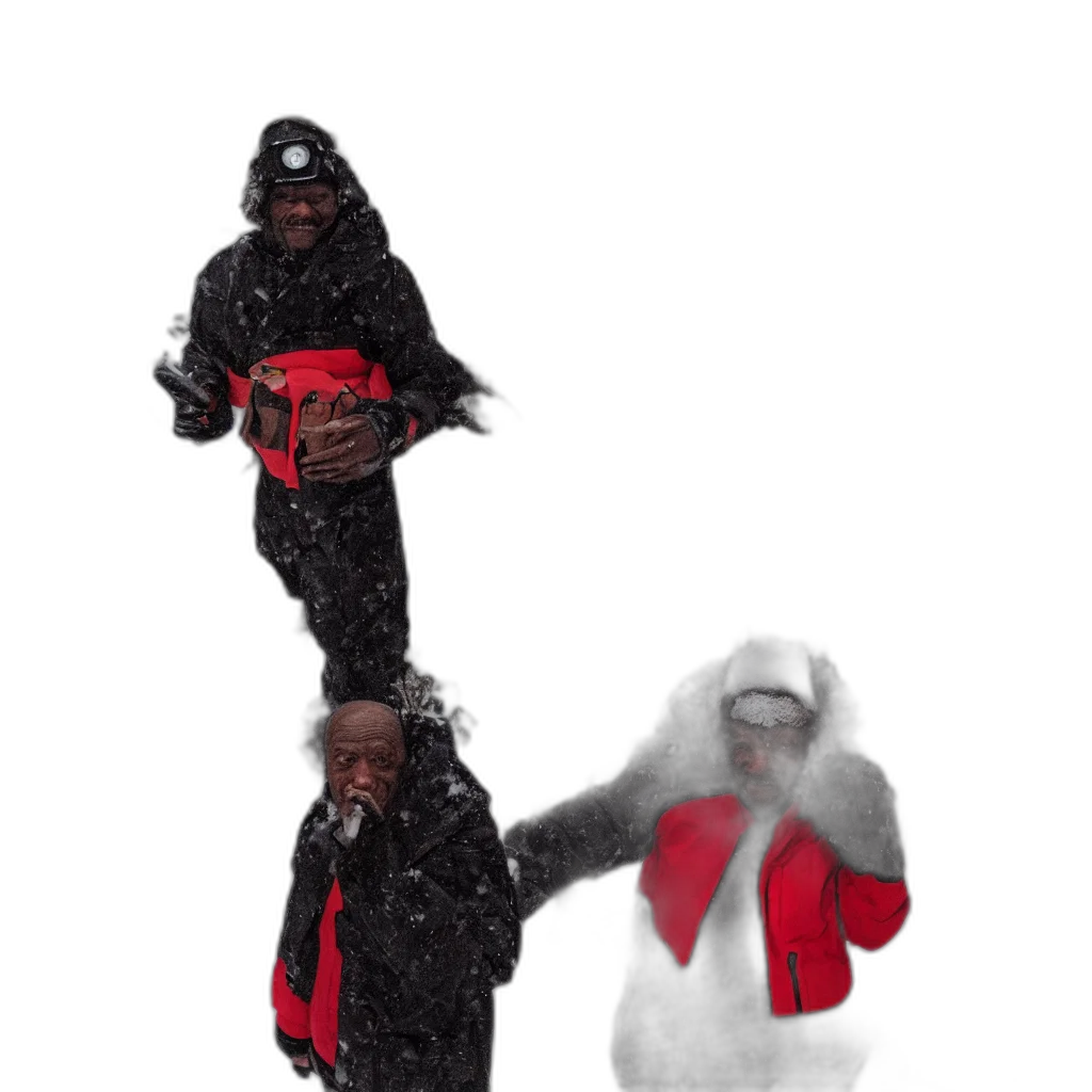 jacket, creature, animal, hat, concept art, 3d render, snow, fire transparent PNG cut-out