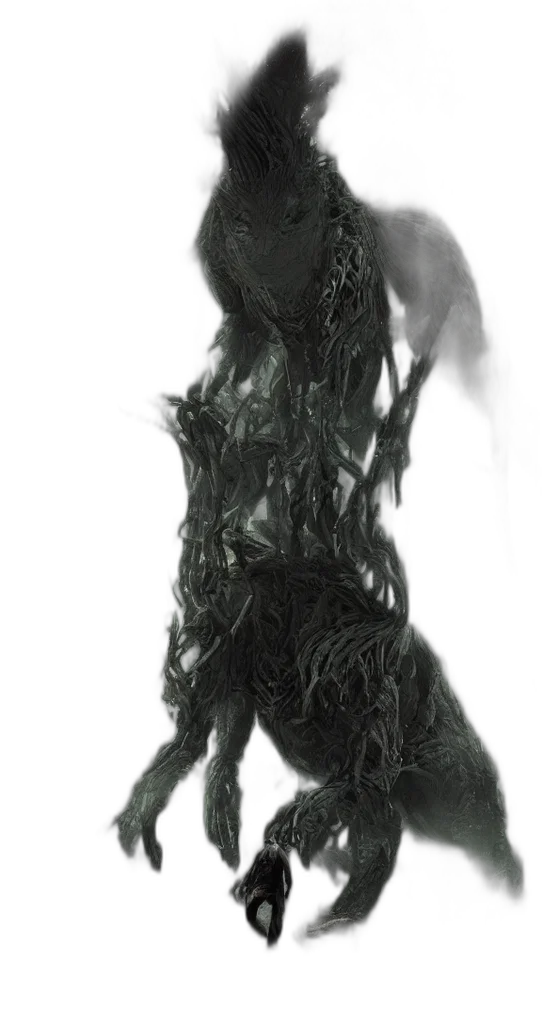 creature, hair, dress, mask transparent PNG cut-out