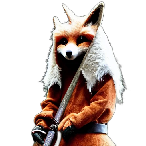 staff, animal, jacket, weapon transparent PNG cut-out