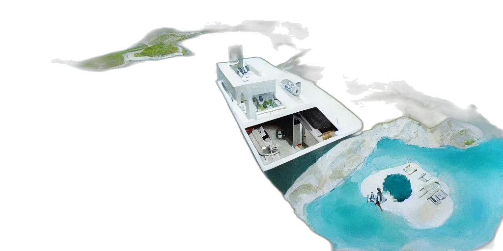 concept art, nice, cosy, white transparent PNG cut-out